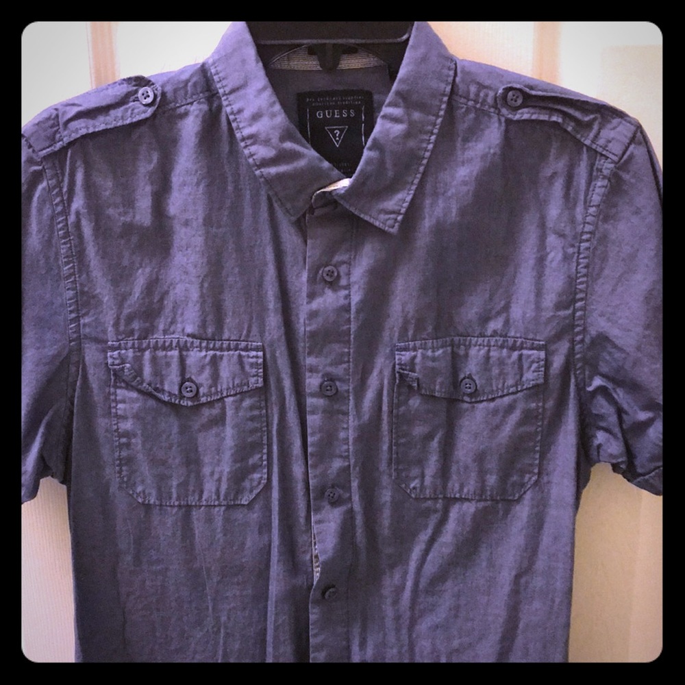 Guess short sleeve button-up shirt